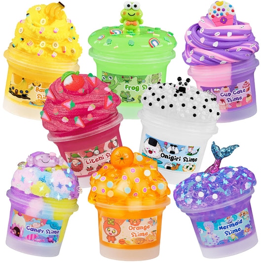 Okaybee Rainbow Cloud slime jar with vibrant colors and soft texture for sensory play