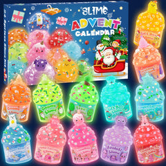 Okaybee Slime Advent Calendar 2025 glow-in-the-dark jars inspire nighttime crafts.