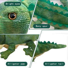Okegztoa alligator puppet with textured scales for realistic character