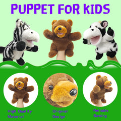Okegztoa bear hand puppet ideal for interactive story time.