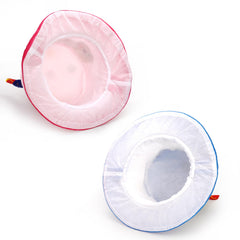 Okllen party hats worn on the head create a standout look.