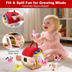 OKREVIEW barn with rattles delivering gentle surprises during playtime