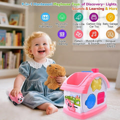 OKREVIEW shape sorter on the cube supports problem solving and hand-eye coordination.