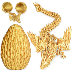 Olee Odee gold dragon egg with crystal finish for desk decor and display