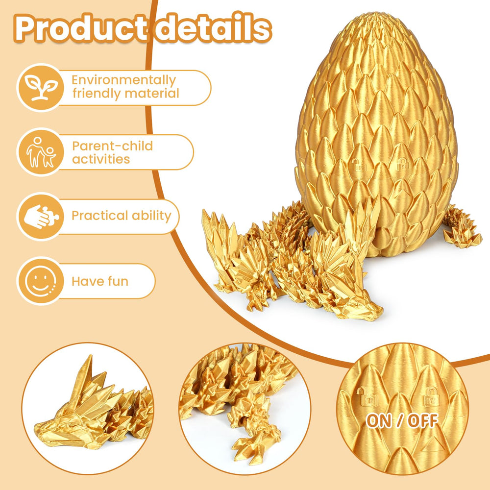 Olee Odee articulated fly dragon inside the egg for tactile play