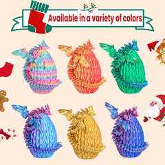 Olee Odee 5.8-inch egg with 9-inch dragon duo for compact display