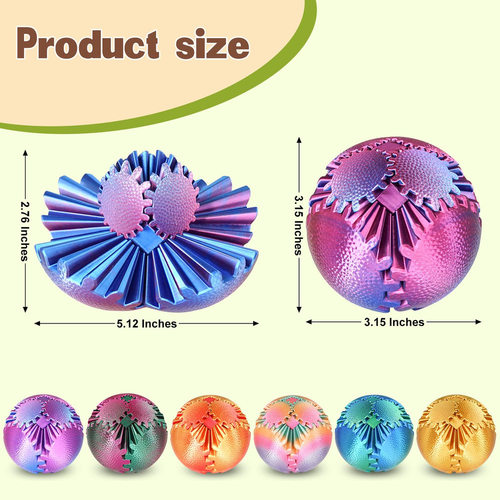 Olee Odee Gear Ball eco-material emphasizes durable PLA construction for sustainable play.