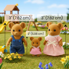 OLEOCA Bibi figure offers cozy flocking and gentle pose for small-world dollhouse scenes.