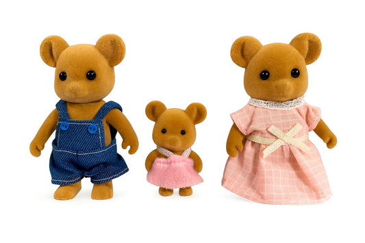 OLEOCA family brown mouse Bruno figure with removable clothes for imaginative, open-ended play.