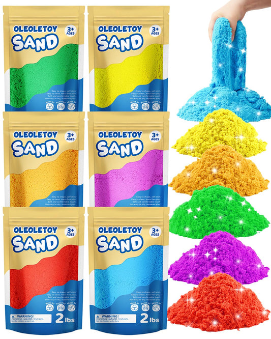 OleOletOy blue bulk colored sand ready for sensory play and classroom activities