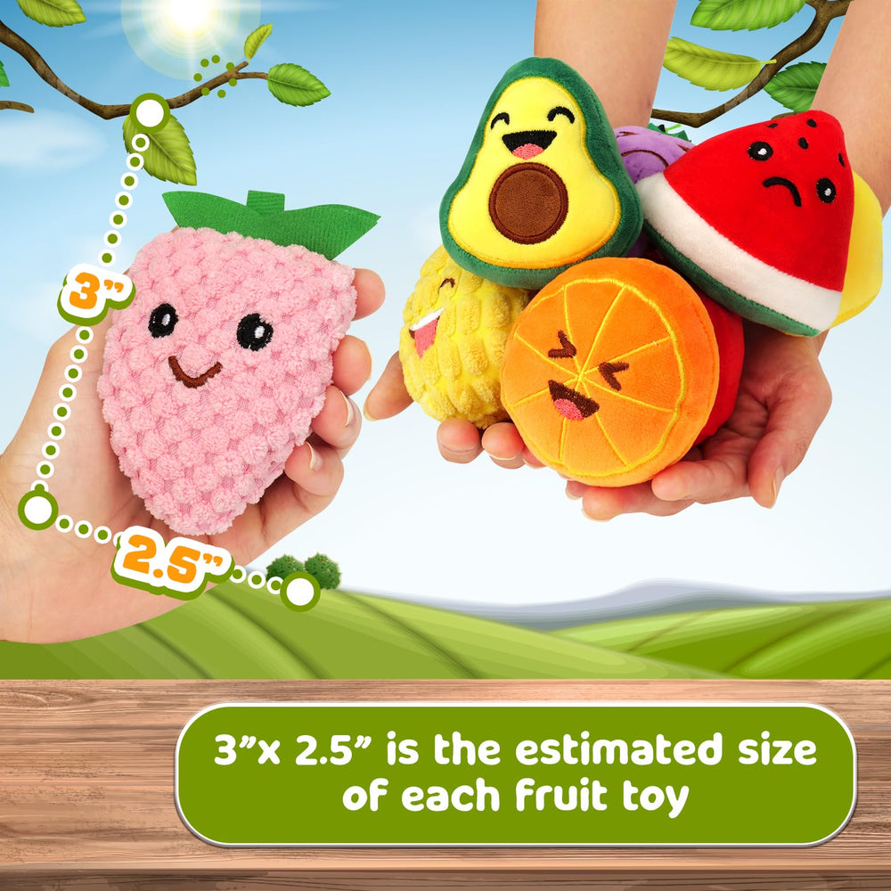 OleOletOy strawberry plush sensory toy sparks creativity during kitchen pretend play.