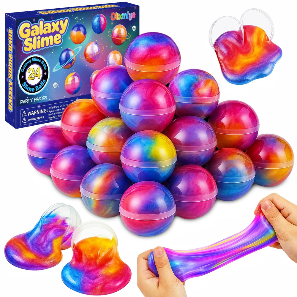 Olixmlya Galaxy Slime Ball with sparkling colors for vibrant party fun
