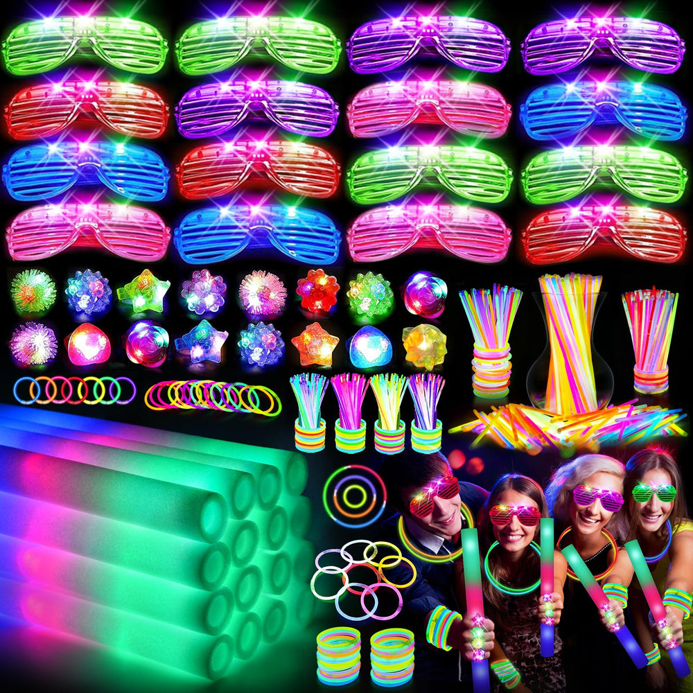 OLUPP Glow Foam Sticks brightening bracelets and decor at a party