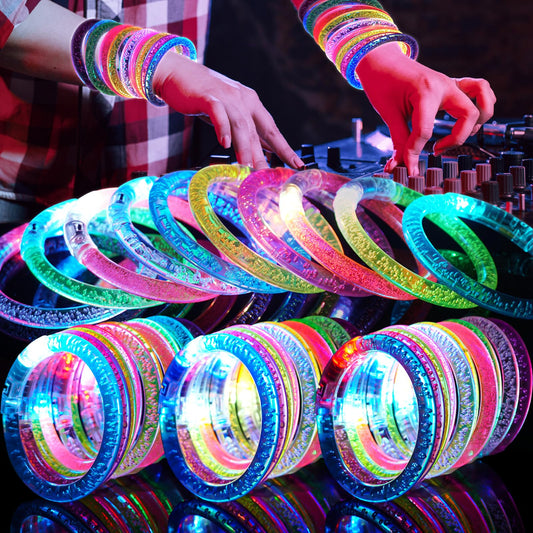 OLUPP glow bracelets multicolor closeup shows vibrant diffusion for festive nights