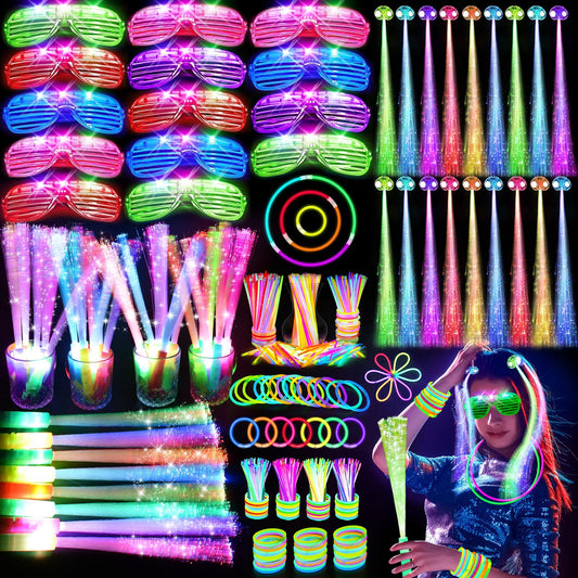 OLUPP glow fiber optic wand set brightens parties with vivid color and movement
