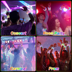 OLUPP glow bracelet with three flashing modes adds dynamic party flair.