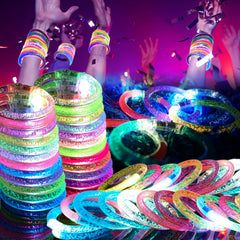 OLUPP LED bracelet in six colors glows vividly for night parties.