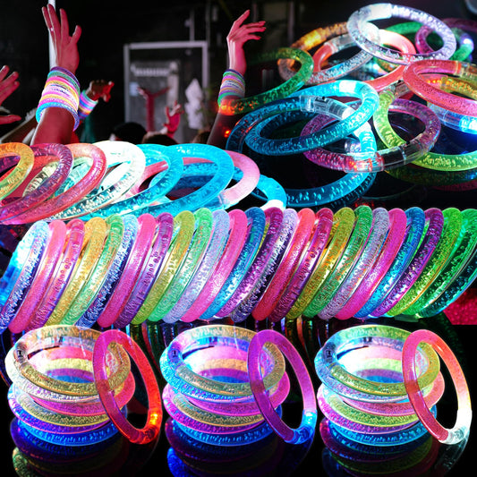 OLUPP LED bracelets glow on the wrist with six vivid colors for nightlife