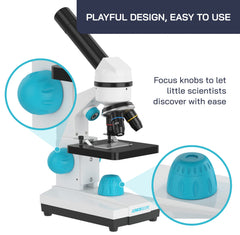 Omano Juniorscope offers 40x to 400x magnification for detailed observation