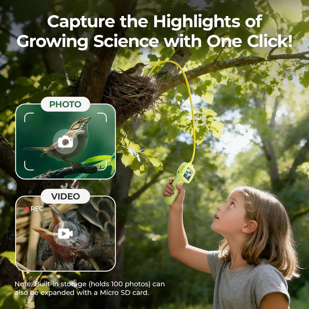 Omlite borescope camera captures photos and videos for STEM learning