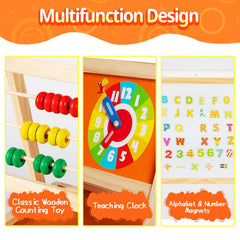 OMOTIYA easel storage tray keeps supplies within reach