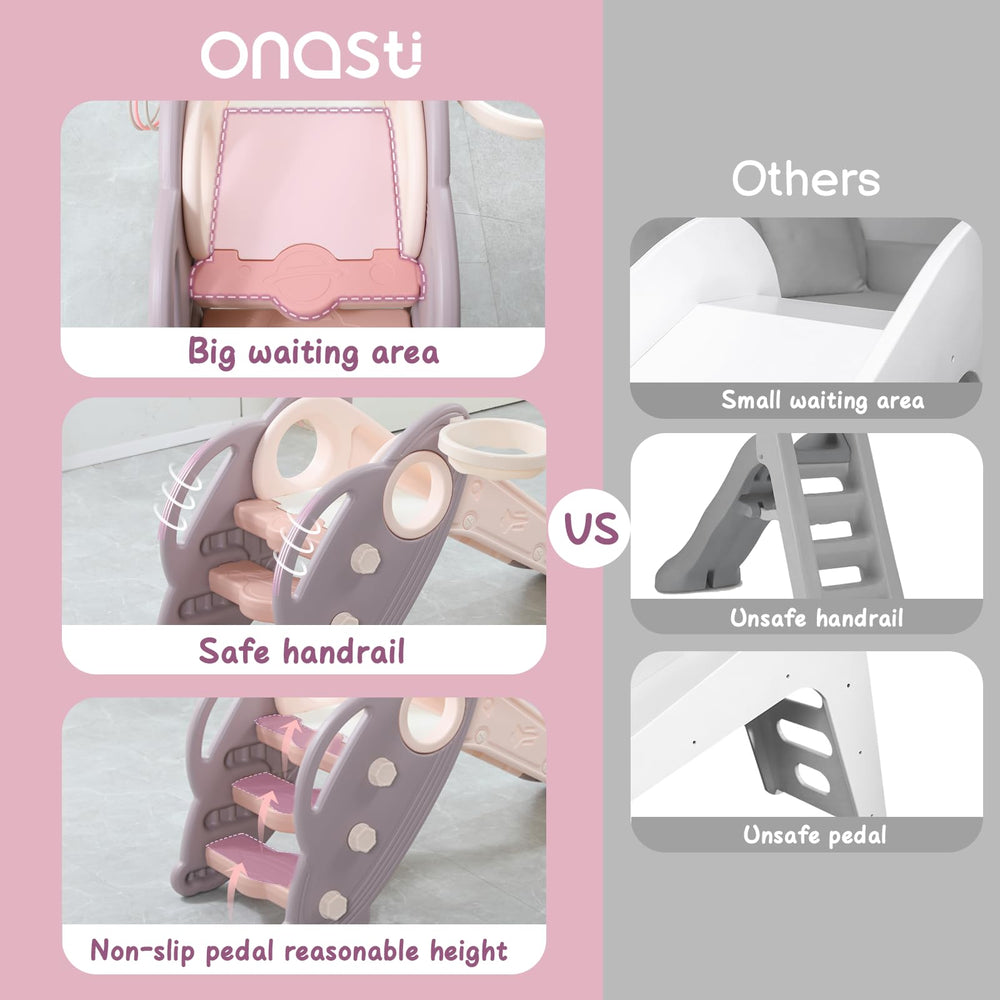 Onasti slide anti-slip mat supports stable landings.