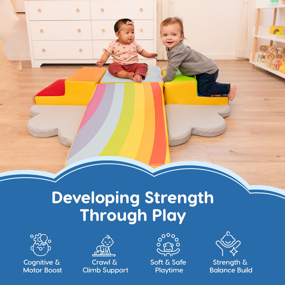 Once Upon a Cloud cloud pads foam, soft landing for crawling and exploring.