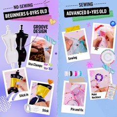ONE TO FOUR no-sew mode enables safe, easy dress design