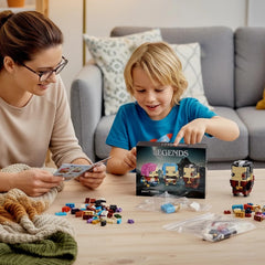 Onederbkk figures with LEGO-compatible parts for creative desk builds