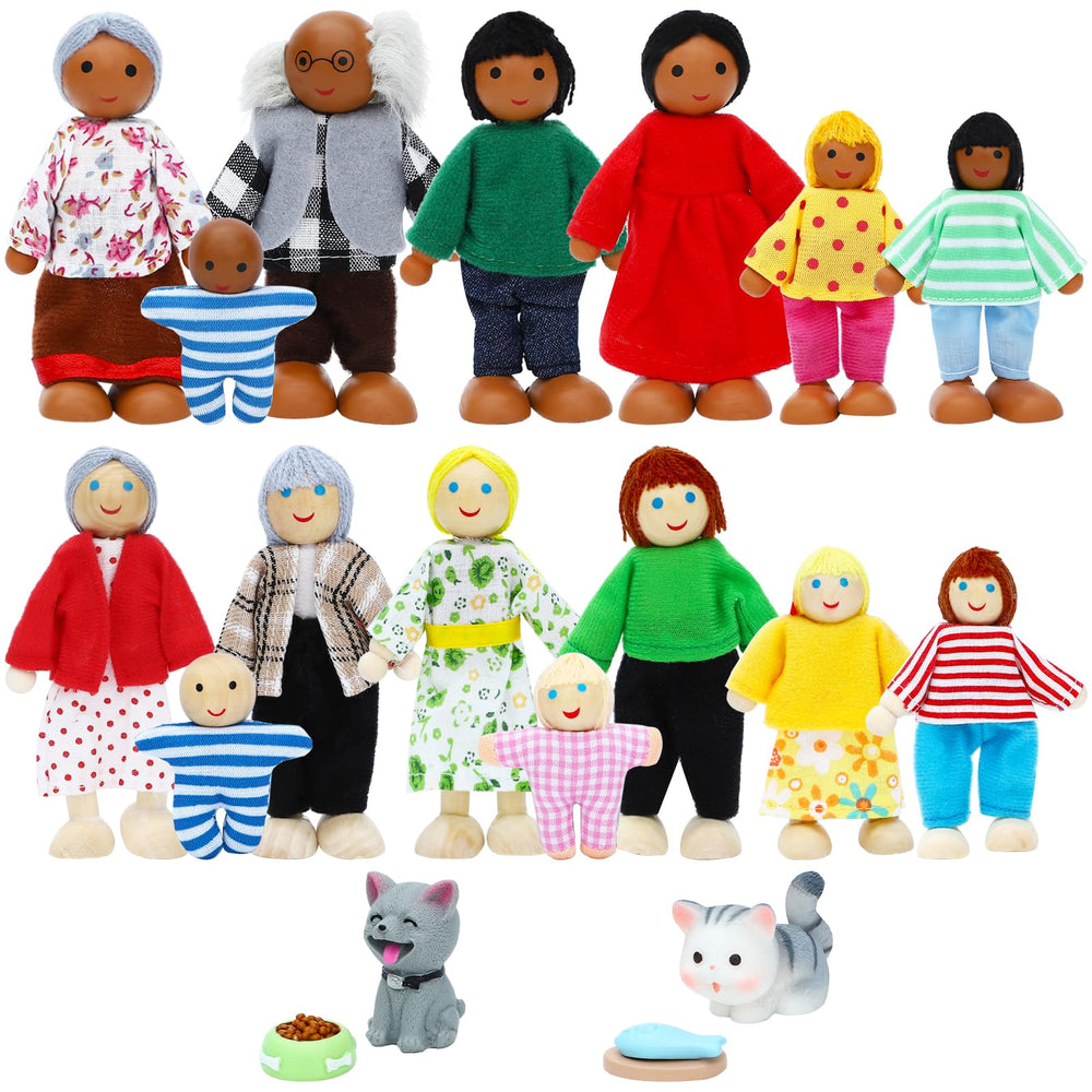 ONEST wooden grandparents figures for warm family storytelling.