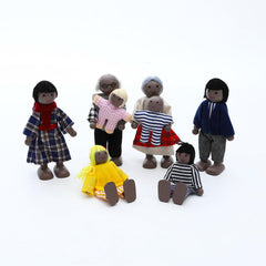 ONEST wooden dolls featuring children and baby for family life scenes