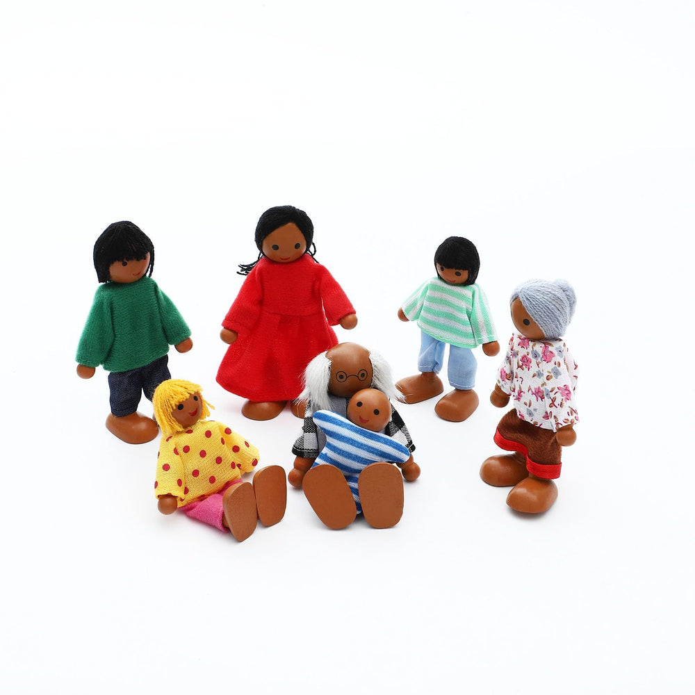 ONEST wooden dolls with pets adding warmth to playtime