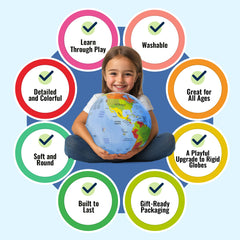 OneZa 12-inch globe meets CPSIA safety standards for parental peace of mind