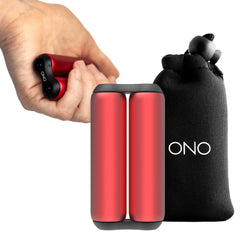 ONO Roller Jr aluminum red handheld for quiet stress relief on the go.