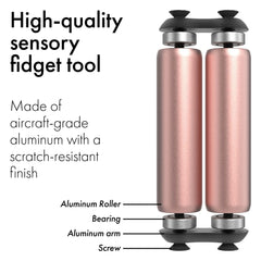 ONO Roller rose gold anodized aluminum durability supports daily use.