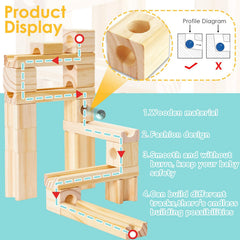 Child builds tracks in Onshine marble run to boost concentration and coordination