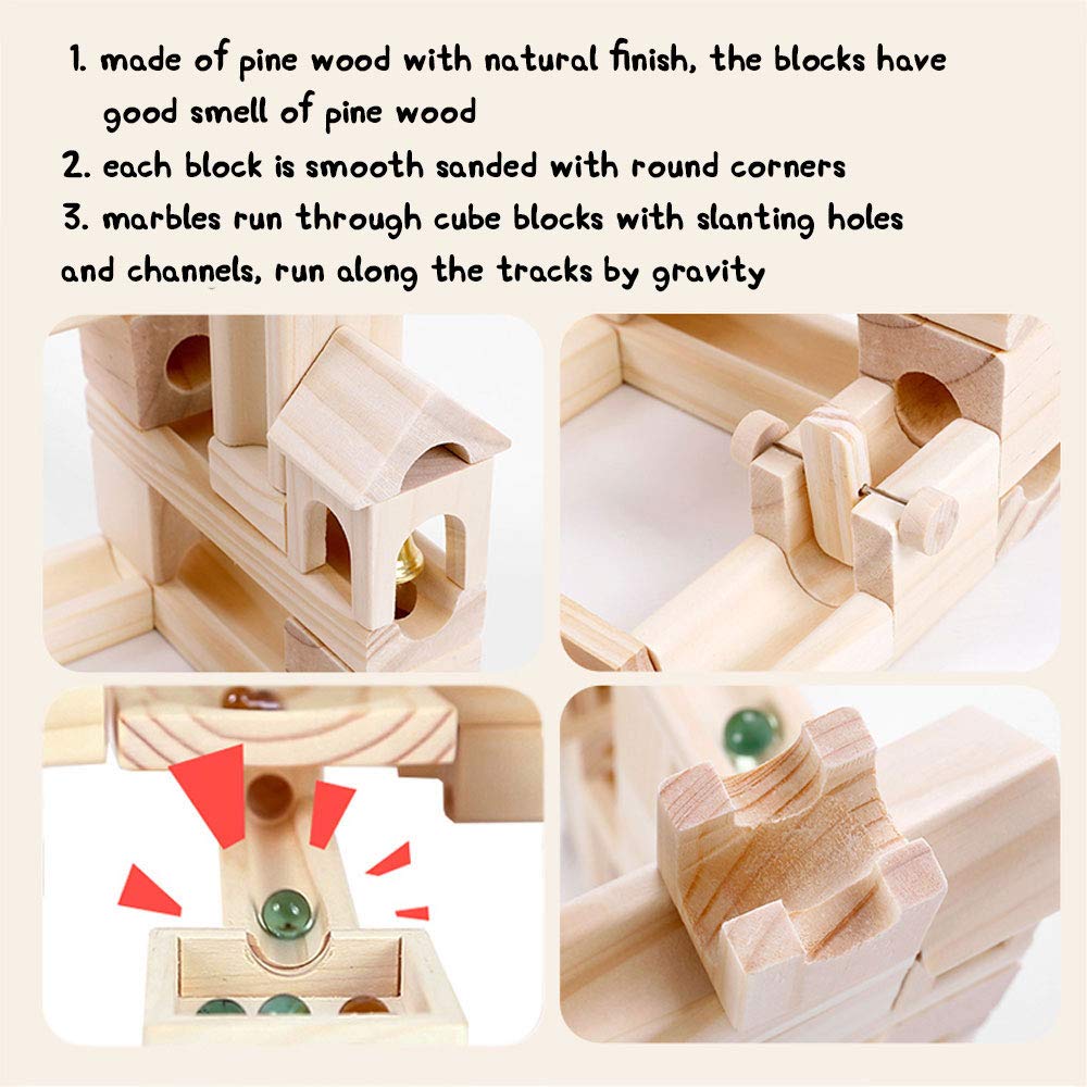 Onshine wood blocks closeup: natural pine with smooth edges for safe play.