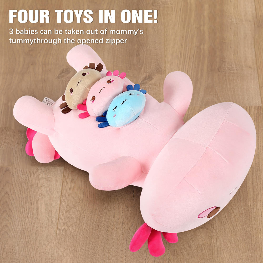 Onsoyours Axolotl Family Pillow set, four-piece cuddly decor