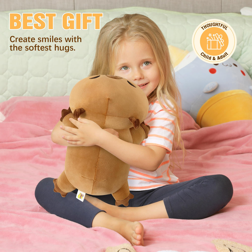 Onsoyours capybara plush fabric close-up, highlighting durable, long-lasting materials.