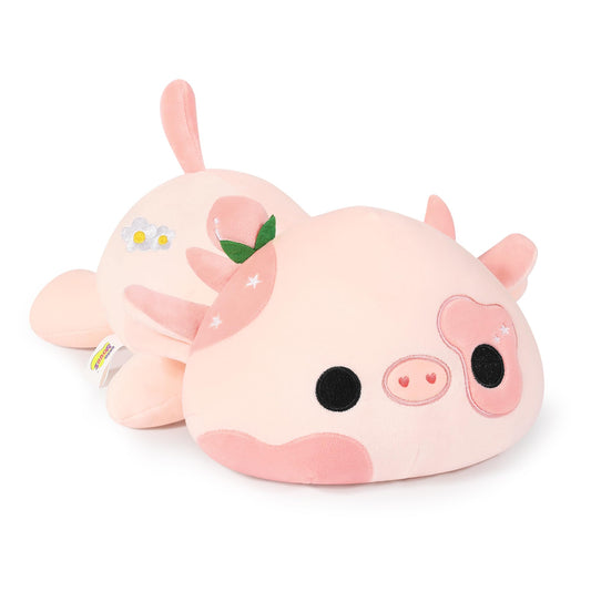 Onsoyours Cute Cow Plushie face detail shows ultra-soft fabric for cozy hugs