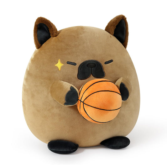 Onsoyours French Bulldog plush face detail for comforting hugs.