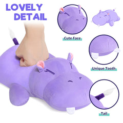 Onsoyours Hippo weighted plush features a story vibe for imaginative play