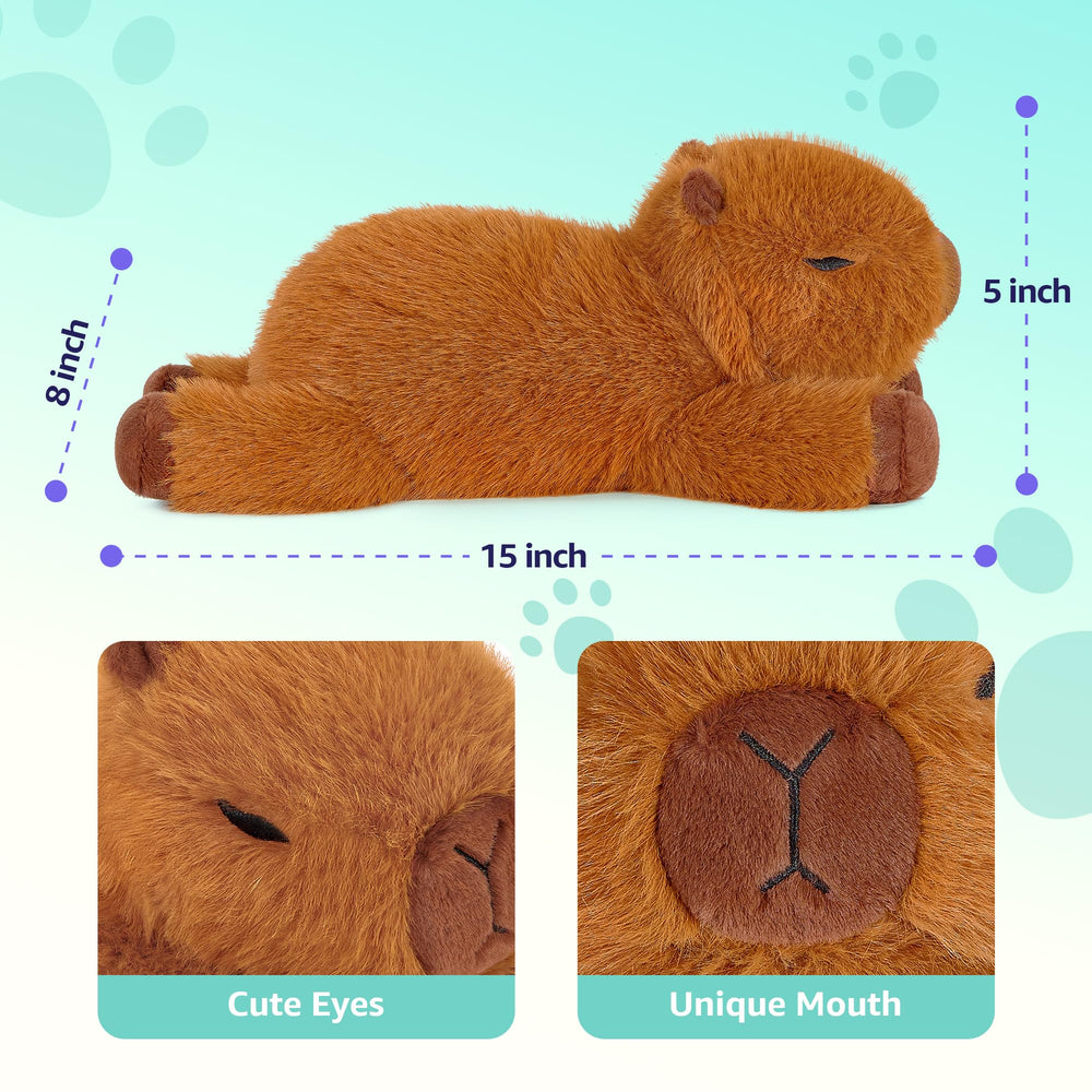 Onsoyours capybara plush fabric close-up shows soft, non-toxic materials.