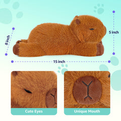 Onsoyours capybara plush fabric close-up shows soft, non-toxic materials.