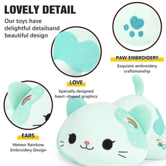 Onsoyours Rainbow Cat Plush material close-up conveys soft, safe fabric ideal for hugs
