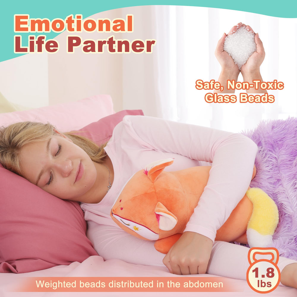 Onsoyours red wheat fox full plush shown for cozy play and cuddling.