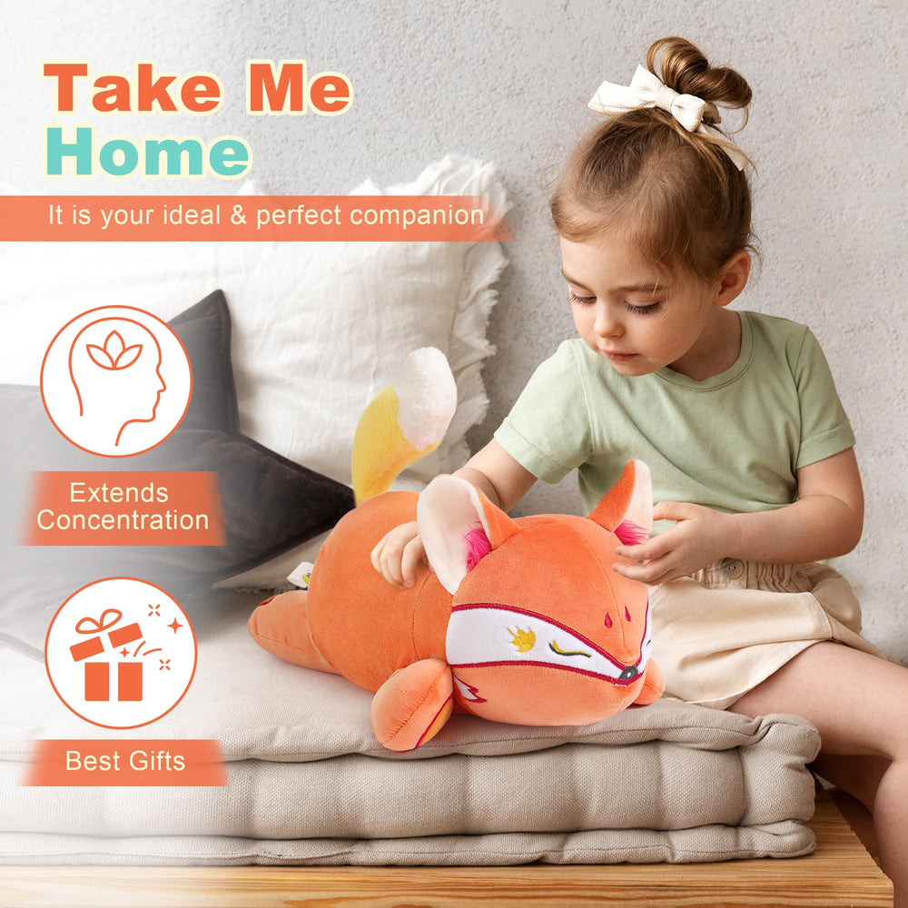 Onsoyours red wheat fox portable size ideal for travel snuggles.