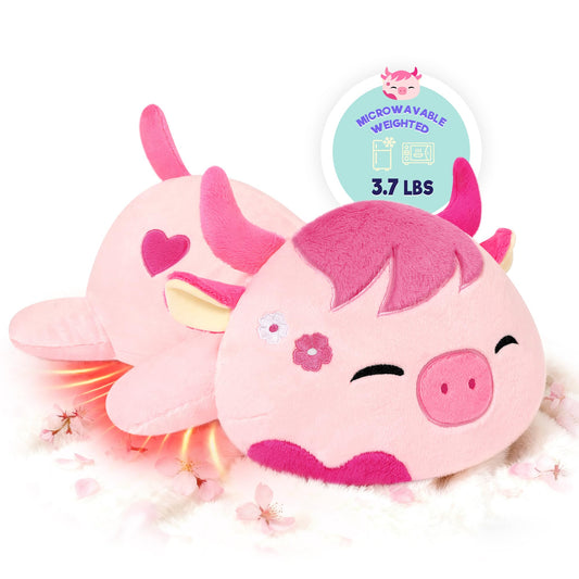 Onsoyours Sakura cow plush with cherry blossom embroidery for comforting hugs.