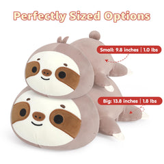 Onsoyours sloth plush soft eco-fabric ideal for cozy evenings.