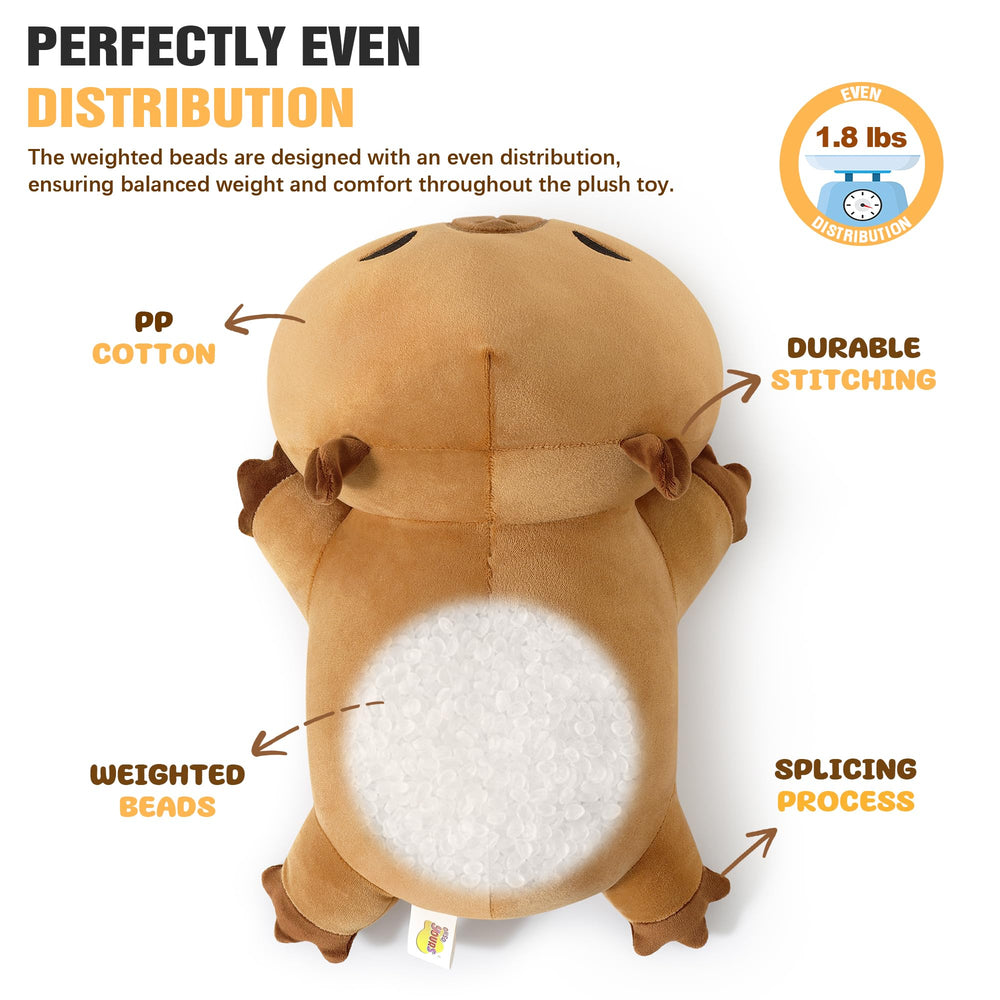 Onsoyours weighted capybara plush resting scene for calm moments.